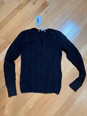 Black Knit Top with Retail Hang Tag